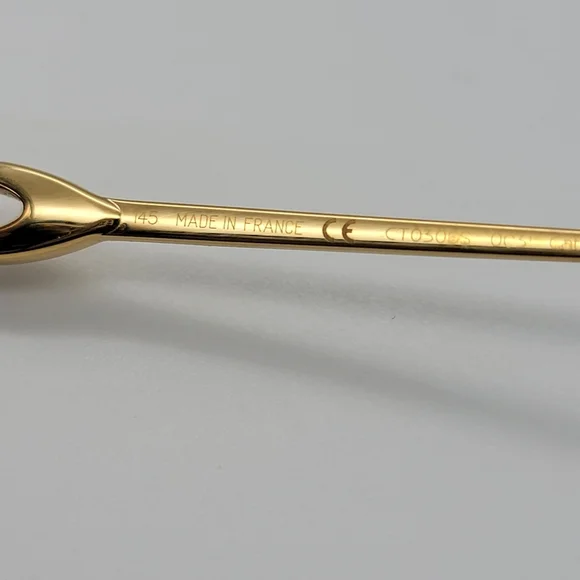 Cartier Men's Gold Frame Glasses with Black Accents - Picture 8 of 10